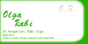 olga rabi business card